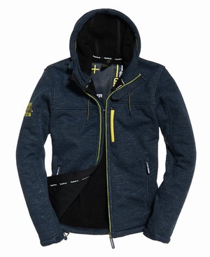 Superdry Hooded Winter SD-Windtrekker Férfi Kabát Sötétkék/Fekete | EMSQB9410